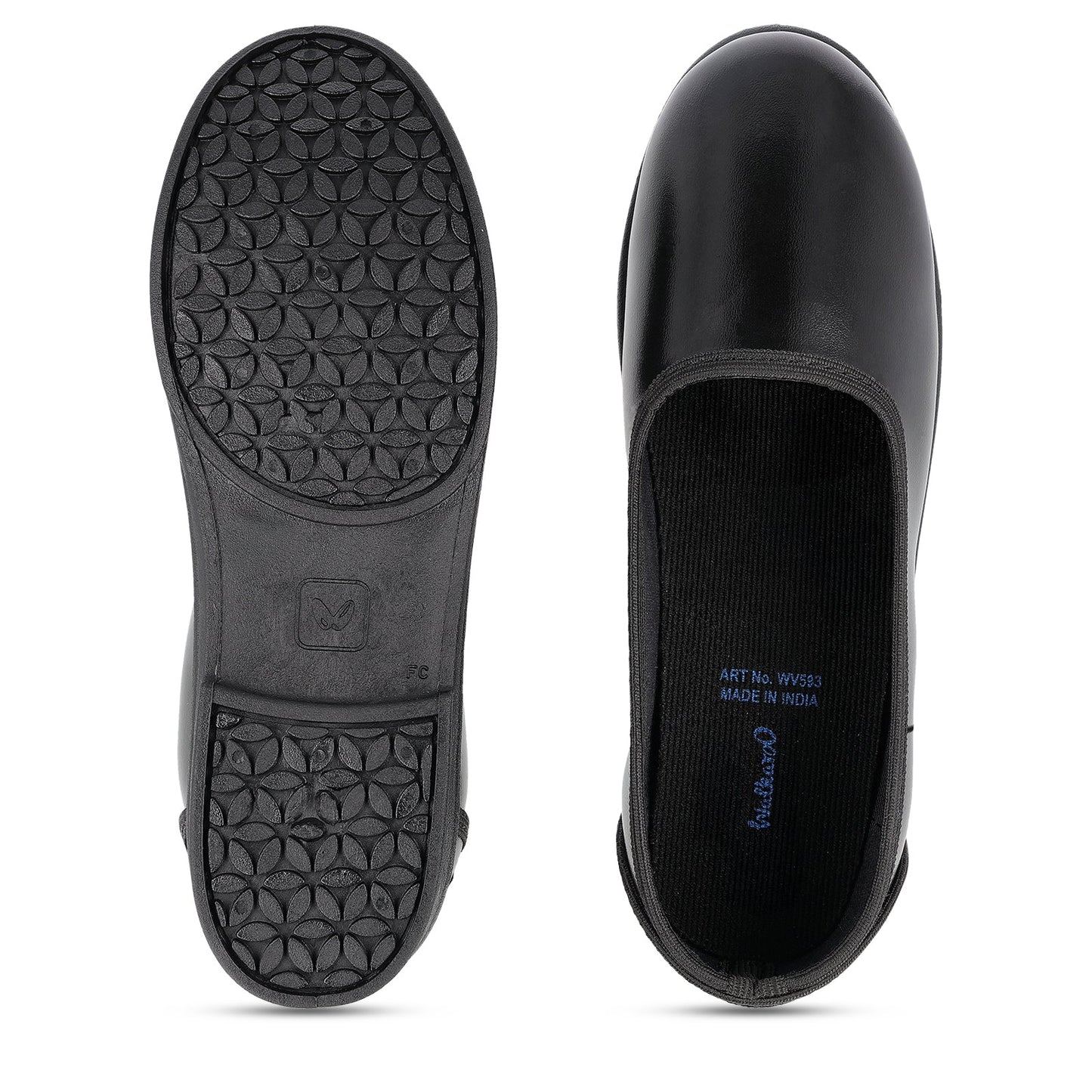 Girls Slip-On school Shoes - WV593 Black