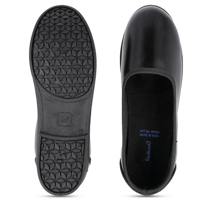 Girls Slip-On school Shoes - WV593 Black