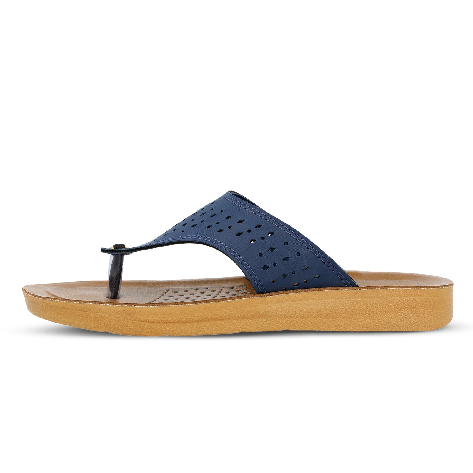 Walkaroo Womens Solid Thong Sandals - 13733 Blue - Walkaroo Footwear