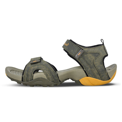 Walkaroo Men Sandals - WC4415 Olive Green - Walkaroo Footwear