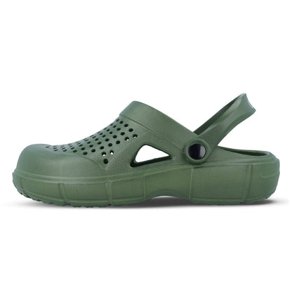 Walkaroo Mens Clogs - WC4849 Olive - Walkaroo Footwear