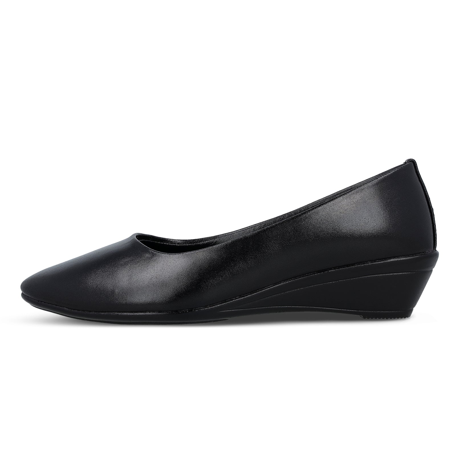Walkaroo Womens Pull-on Formal Shoes - 16804 Black - Walkaroo Footwear