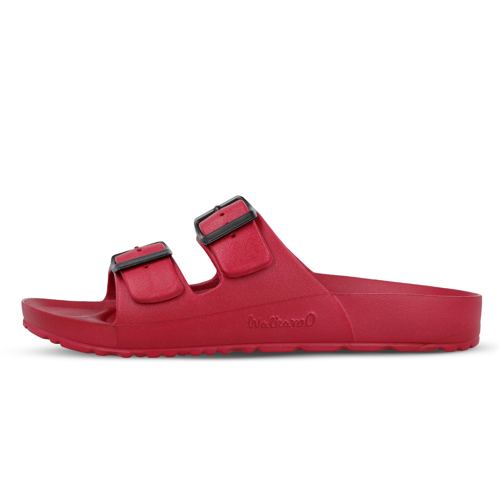 Walkaroo Men Slip On Slide Sandals - WC4808 Maroon - Walkaroo Footwear