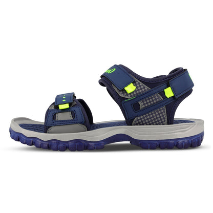 Walkaroo Men Sandals - WC4417 Navy Blue Grey - Walkaroo Footwear