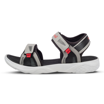 Walkaroo Mens Sandals - WC4375 Black Grey - Walkaroo Footwear