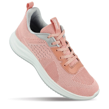 Women's Lace-up Sports Shoe - WS9911 Peach