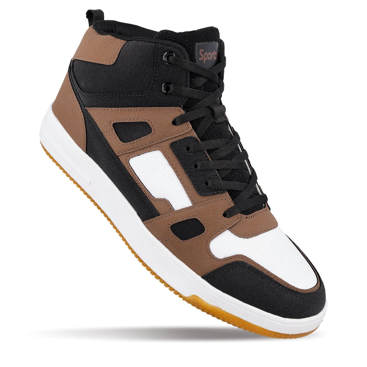 Men's High Top Sneakers - WY3466 Black Brown