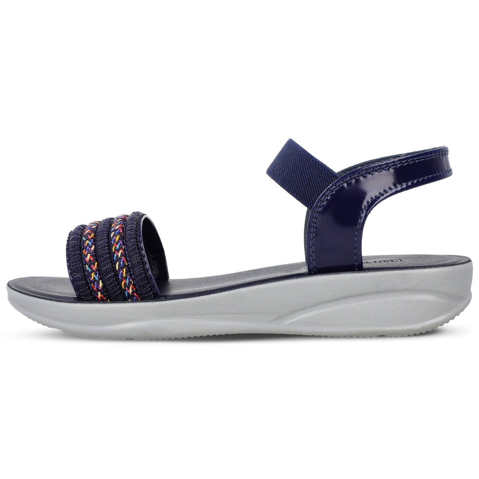 Blue Tyga Womens Ankle Strap Heel Sandal - BT2714 Navy Blue - Walkaroo Footwear