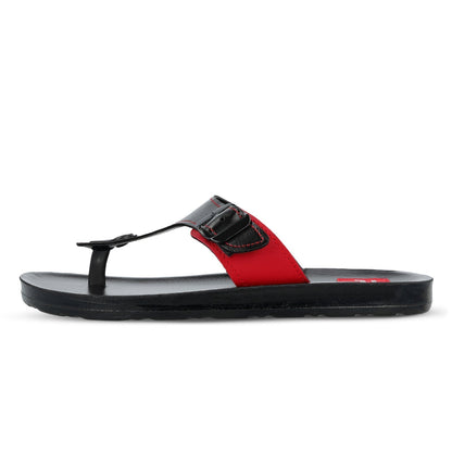 Walkaroo Men Solid Thong Sandals - 13123 Black Red - Walkaroo Footwear