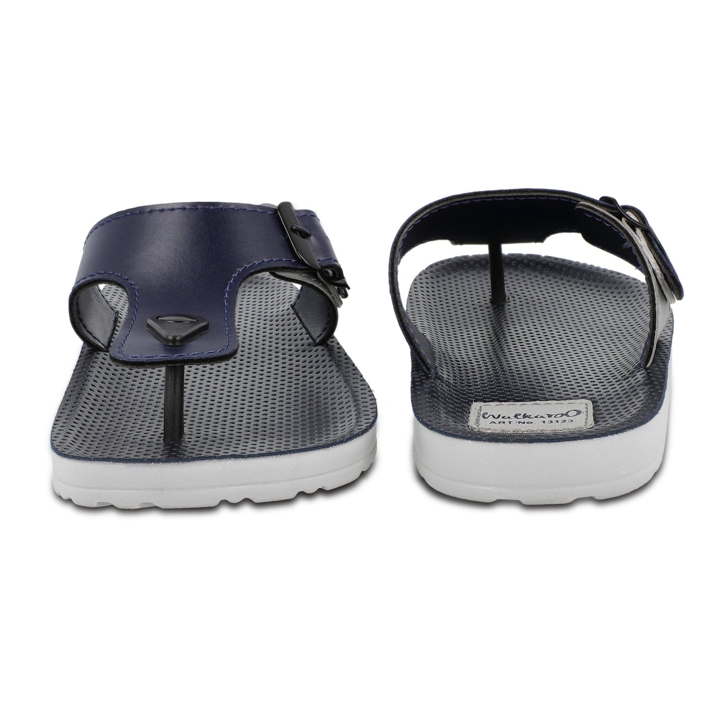 Walkaroo Boy Solid Thong Sandals - 13123 Blue Grey - Walkaroo Footwear