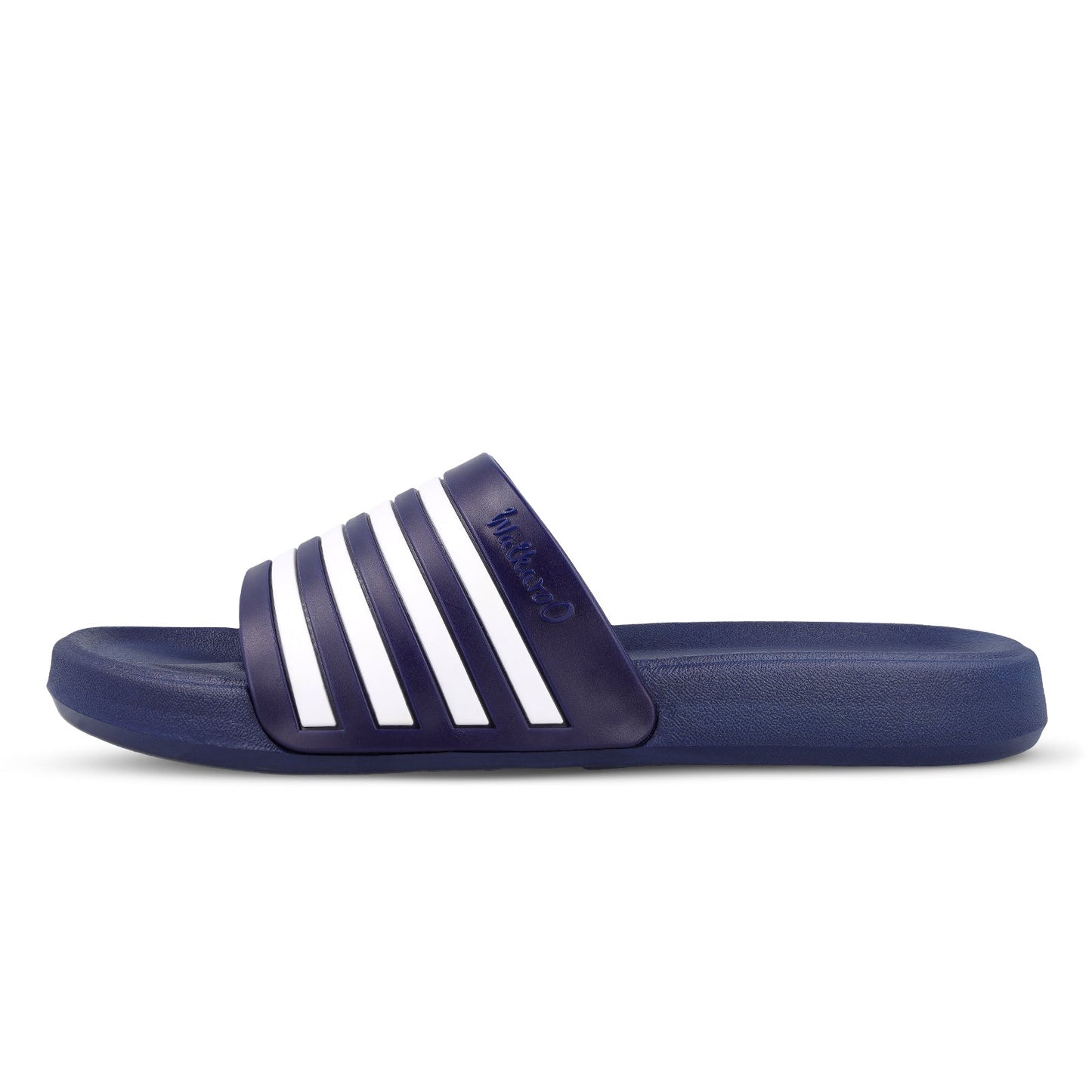 Walkaroo Mens Flip Flop Sliders  - WC4819 Navy Blue