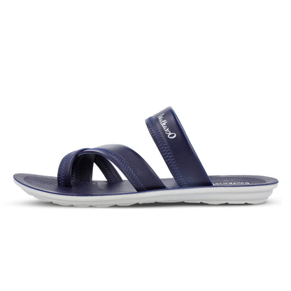 Walkaroo Boys Cross Strap Slide Sandals - WG5340 Blue - Walkaroo Footwear