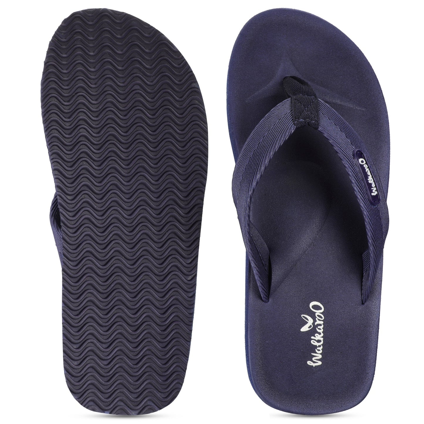 Walkaroo Gents Flip Flop Thong - WC4228 Navy Blue - Walkaroo Footwear