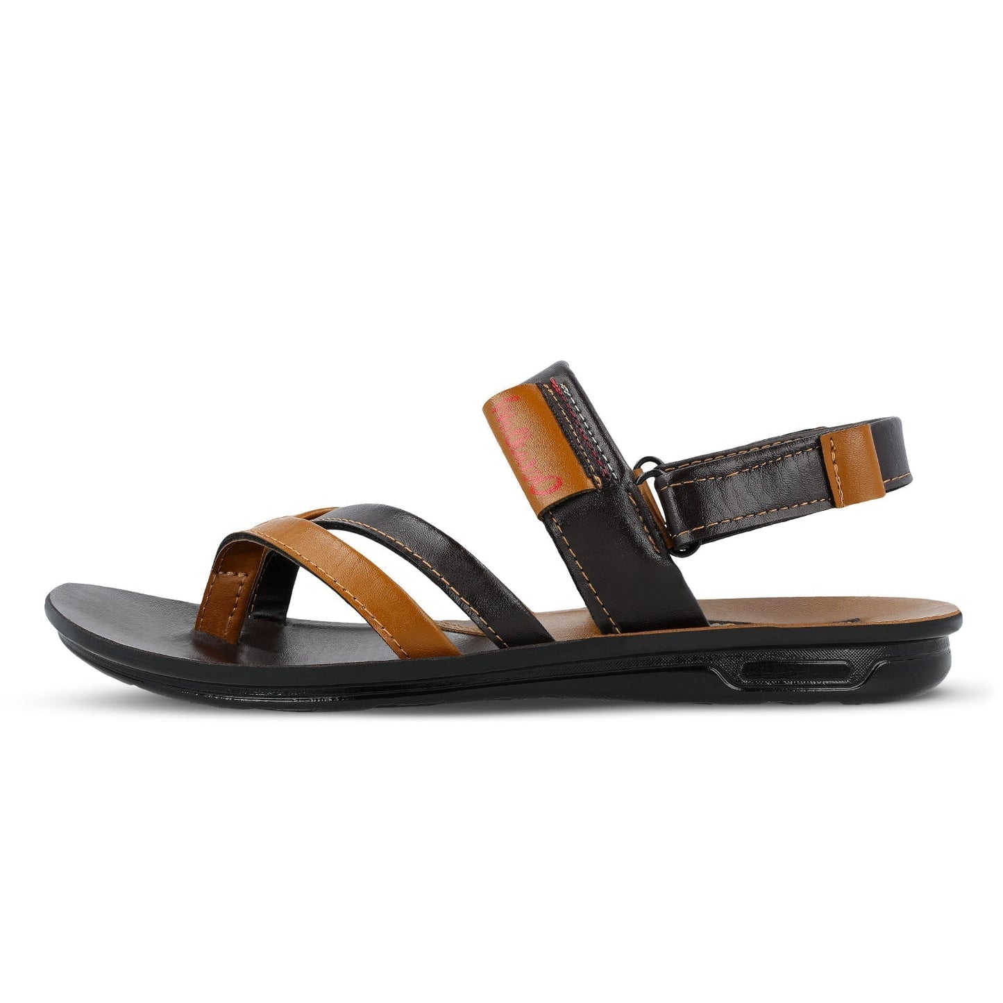 Walkaroo Men Strappy Slide Sandals - W5767 Brown - Walkaroo Footwear