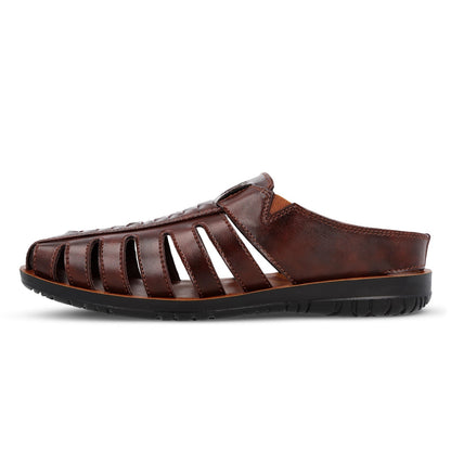 Walkaroo Men Sandal - WG5474 Brown - Walkaroo Footwear