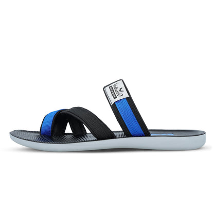 Men's Cross Strap Sandals  - GG8210 Black Blue