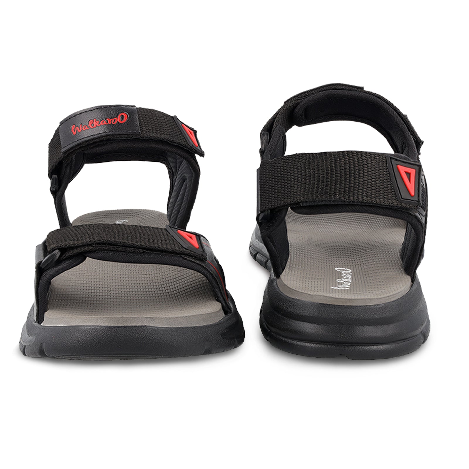 Walkaroo Men Sandals - WC4373 Black Grey - Walkaroo Footwear