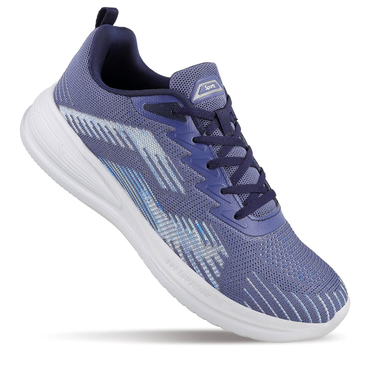 WALKAROO MEN WALKING SHOES - WS9584 NAVY BLUE