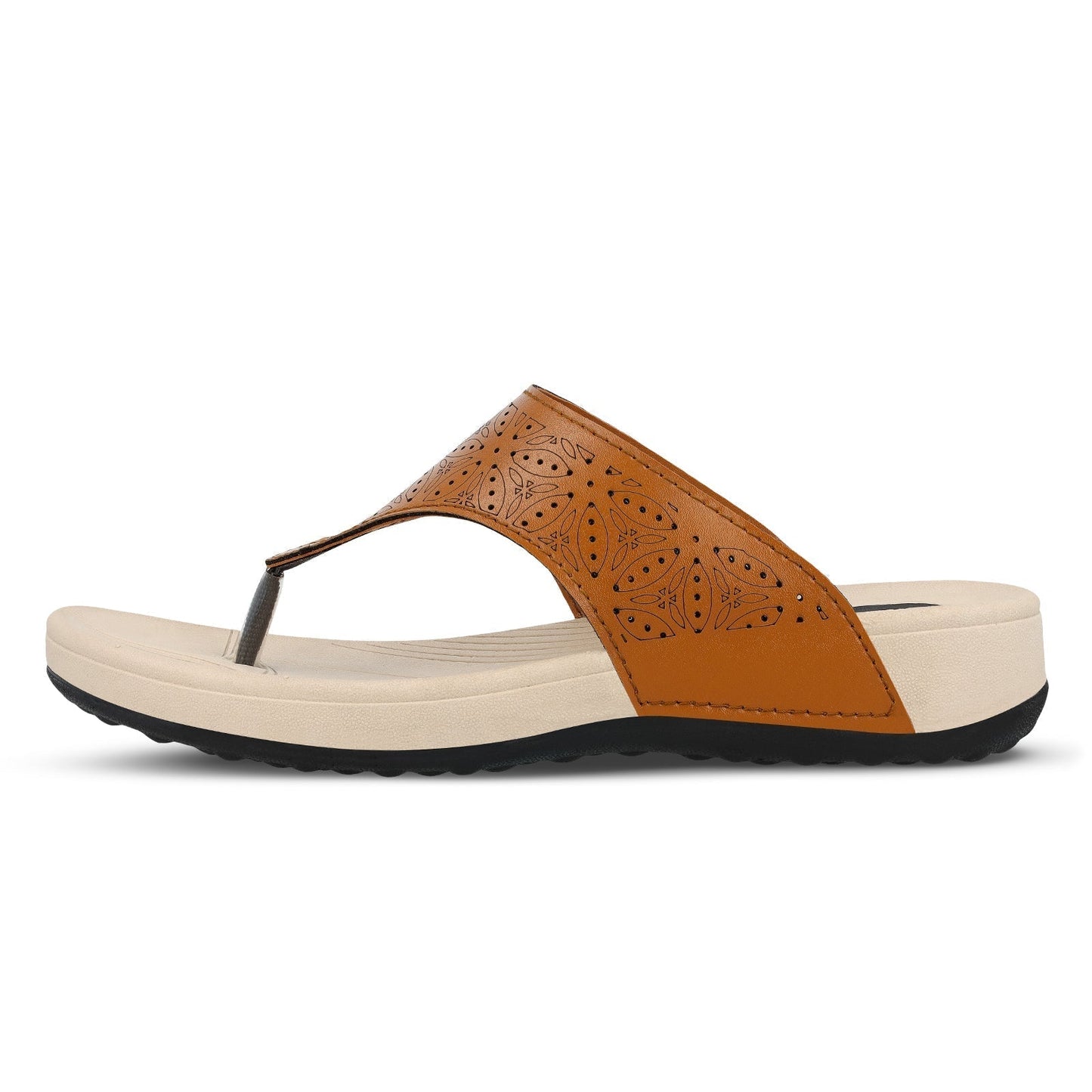 Walkaroo Womens Sandal - WC4981 Tan - Walkaroo Footwear