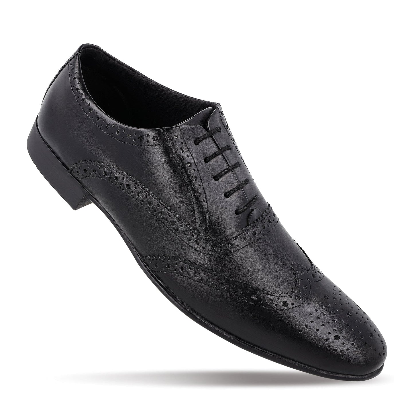 Men's Brogue Leather formals Shoes - WF6055 Black