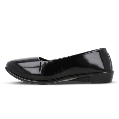 Walkaroo Womens Textured Belly Shoes - WC4985 Black - Walkaroo Footwear