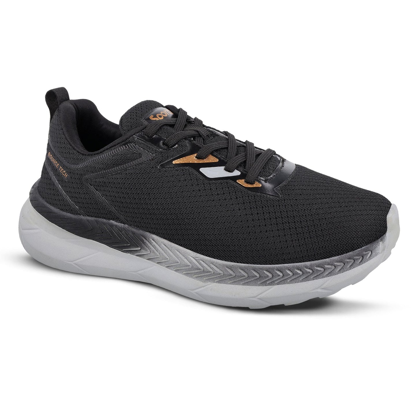 Men's Lace-up Walking Shoe - WS9607 Black