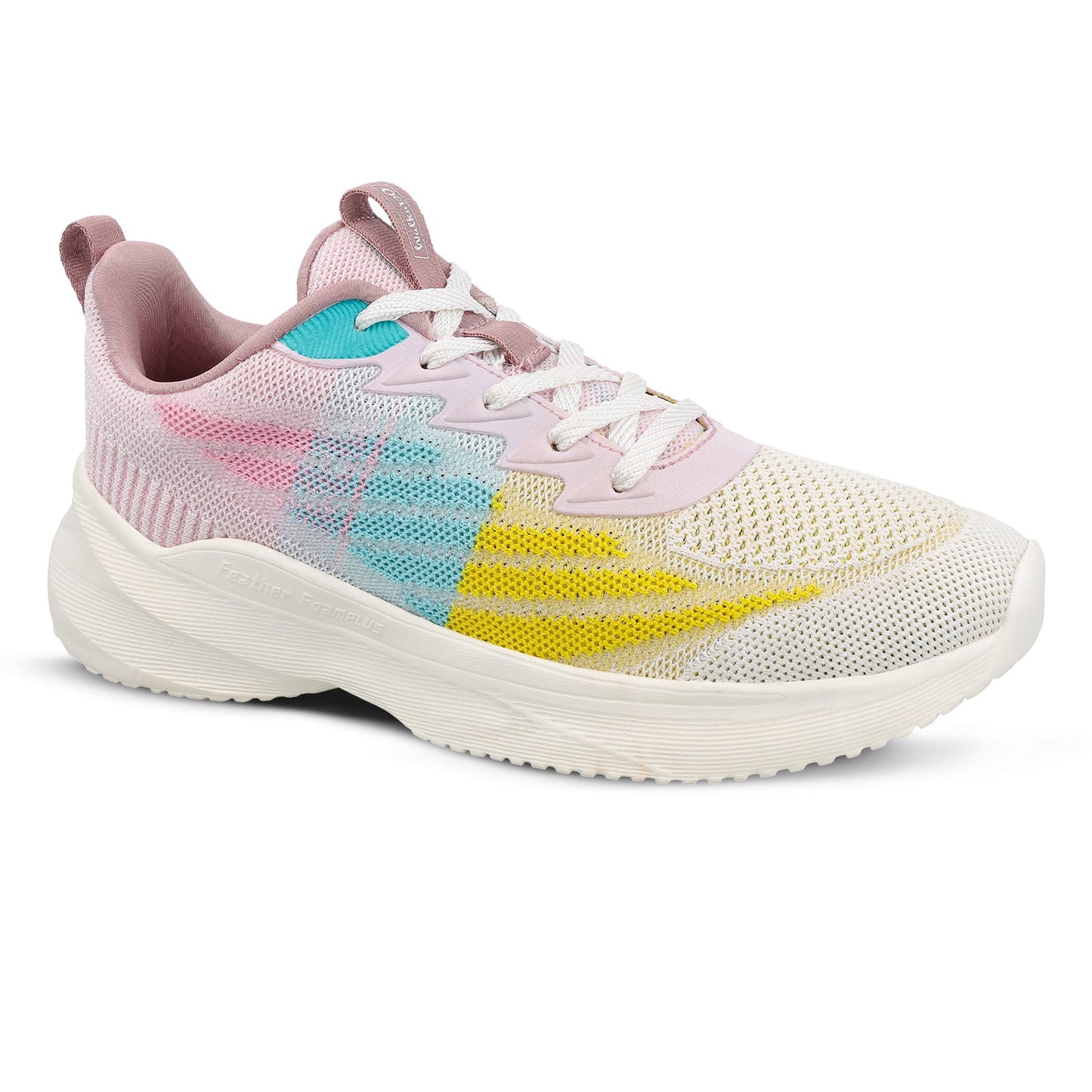 Women's Lace-up Walking Shoes - WS9907 Peach Yellow