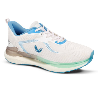 Walkaroo Men Sports Shoe - WS9122 White Turquoise - Walkaroo Footwear