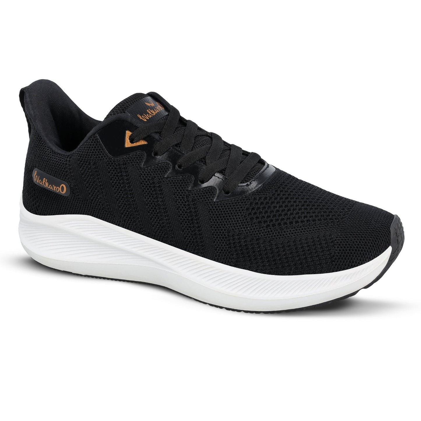 Walkaroo Men Sports Shoe - WS9104 Black - Walkaroo Footwear