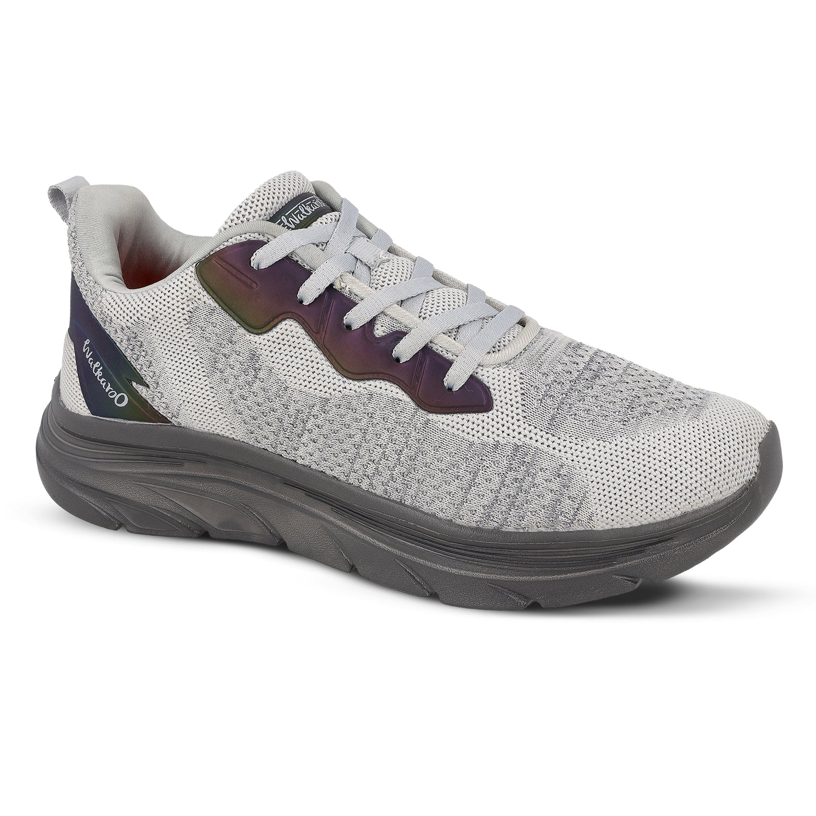 Walkaroo Men Sports Shoe - WS9566 Grey Black - Walkaroo Footwear