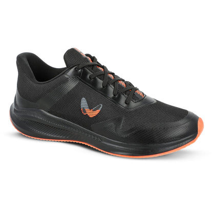 Walkaroo Men Lace-up Training Shoes - WS9063 Black orange - Walkaroo Footwear