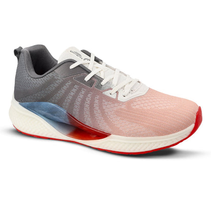 Walkaroo Men Sports Shoe - WS9119 White Red - Walkaroo Footwear