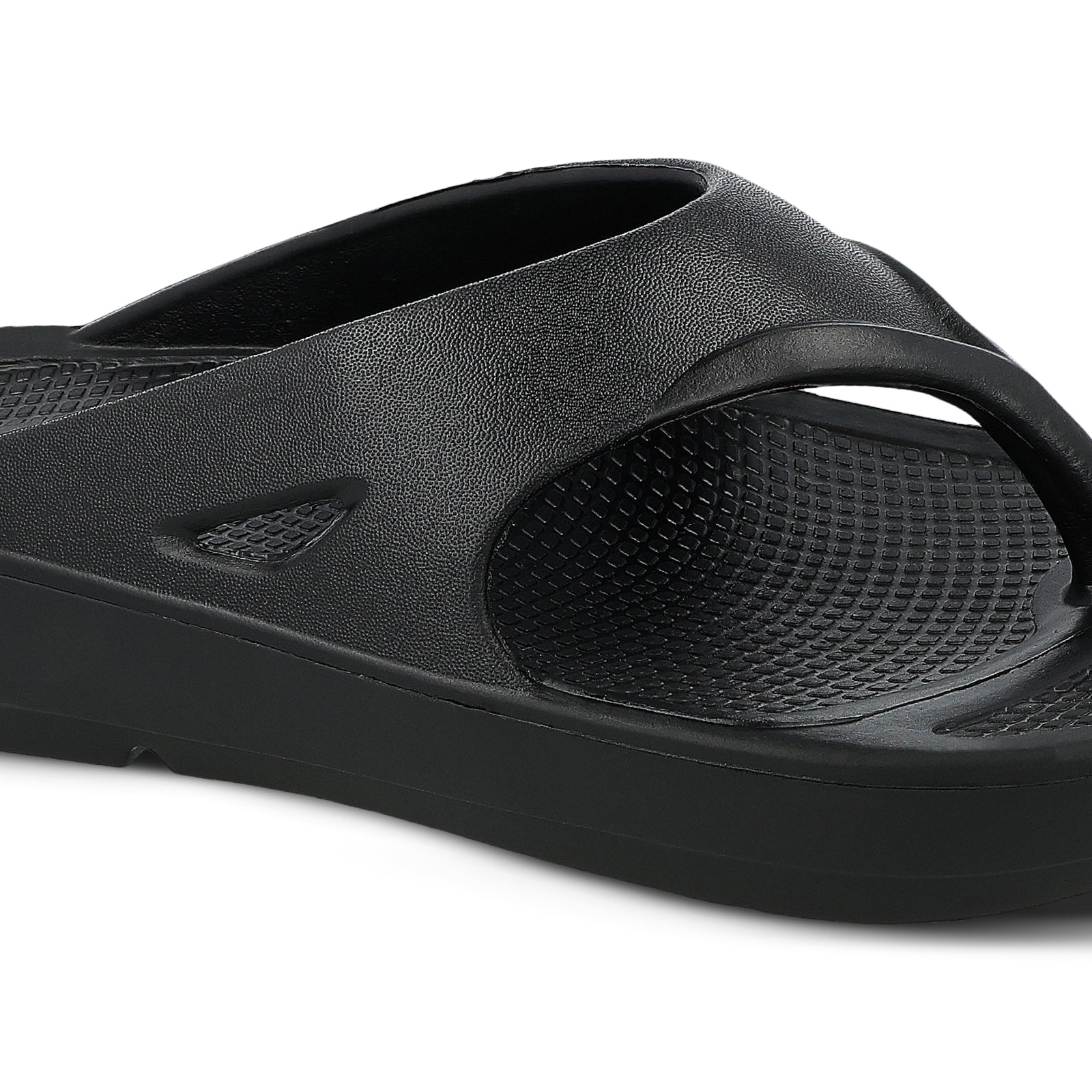 Walkaroo Men Solid Thong Flip-Flop - WC4241 Black - Walkaroo Footwear