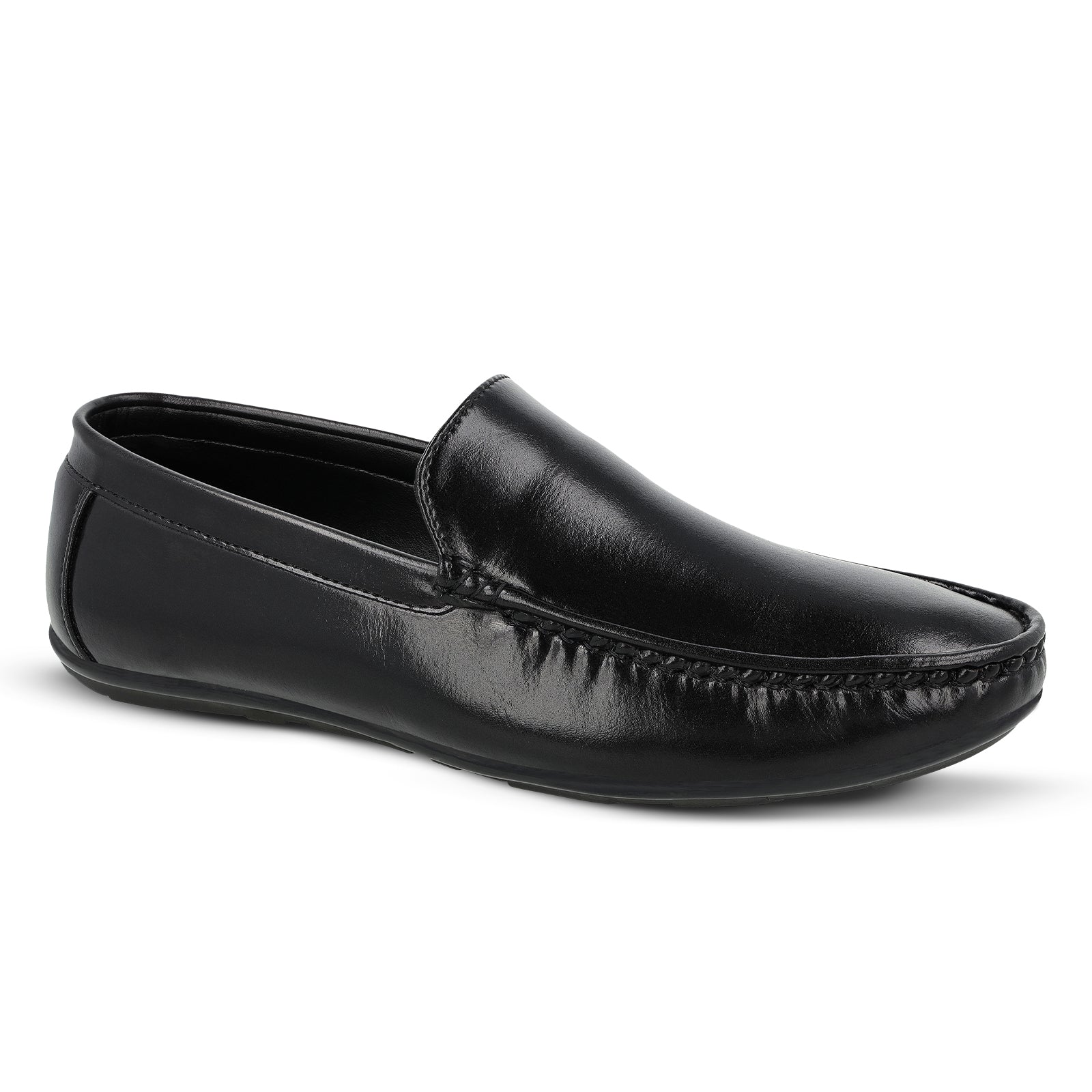 Walkaroo Men Loafer Formal Shoes - WF6018 Black - Walkaroo Footwear