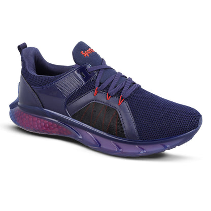 Men's Lace-up Sports Shoe - WS9138 Navy Blue