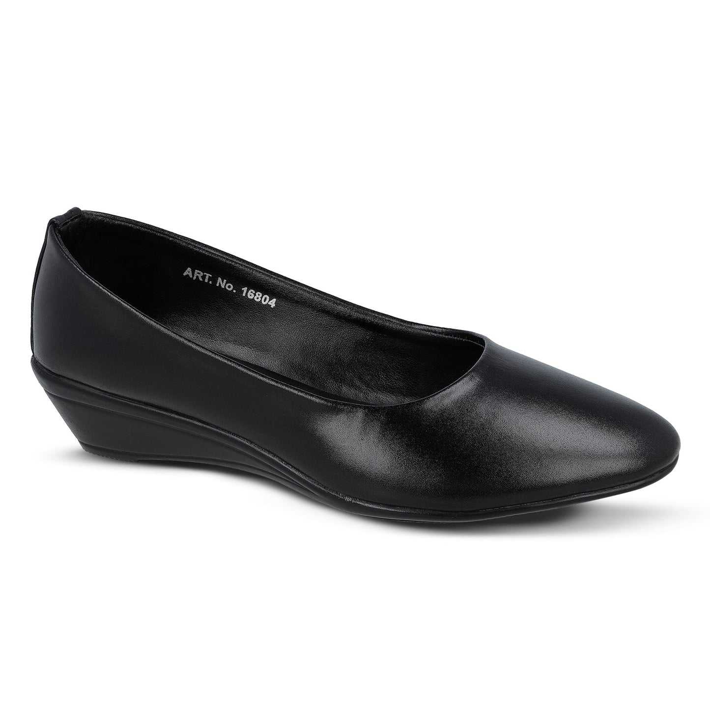 Walkaroo Womens Pull-on Formal Shoes - 16804 Black - Walkaroo Footwear