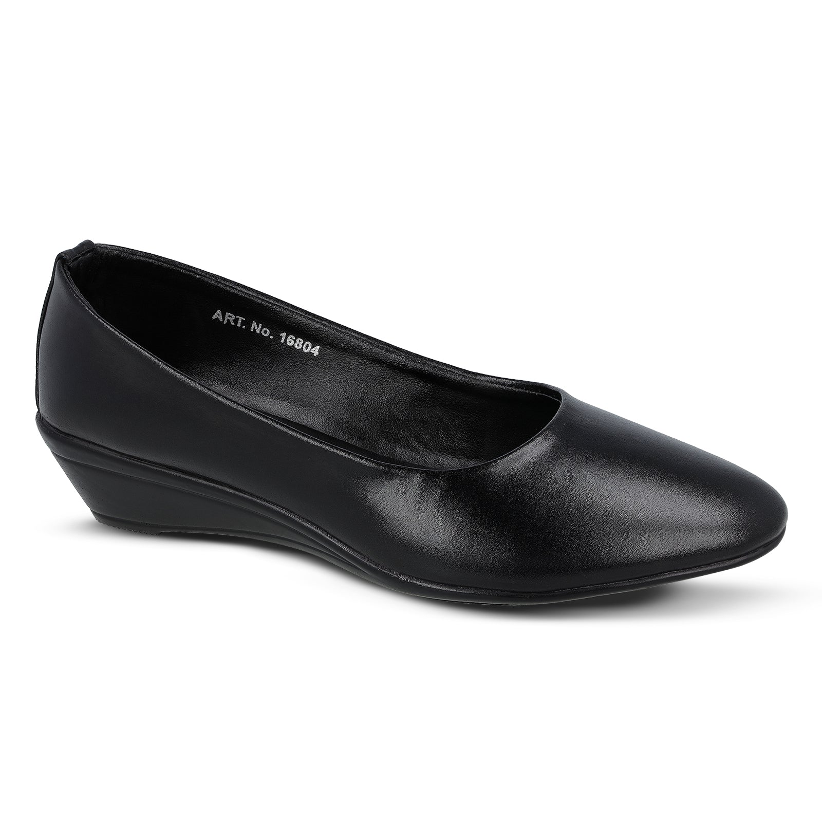 Walkaroo Womens Pull-on Formal Shoes - 16804 Black - Walkaroo Footwear