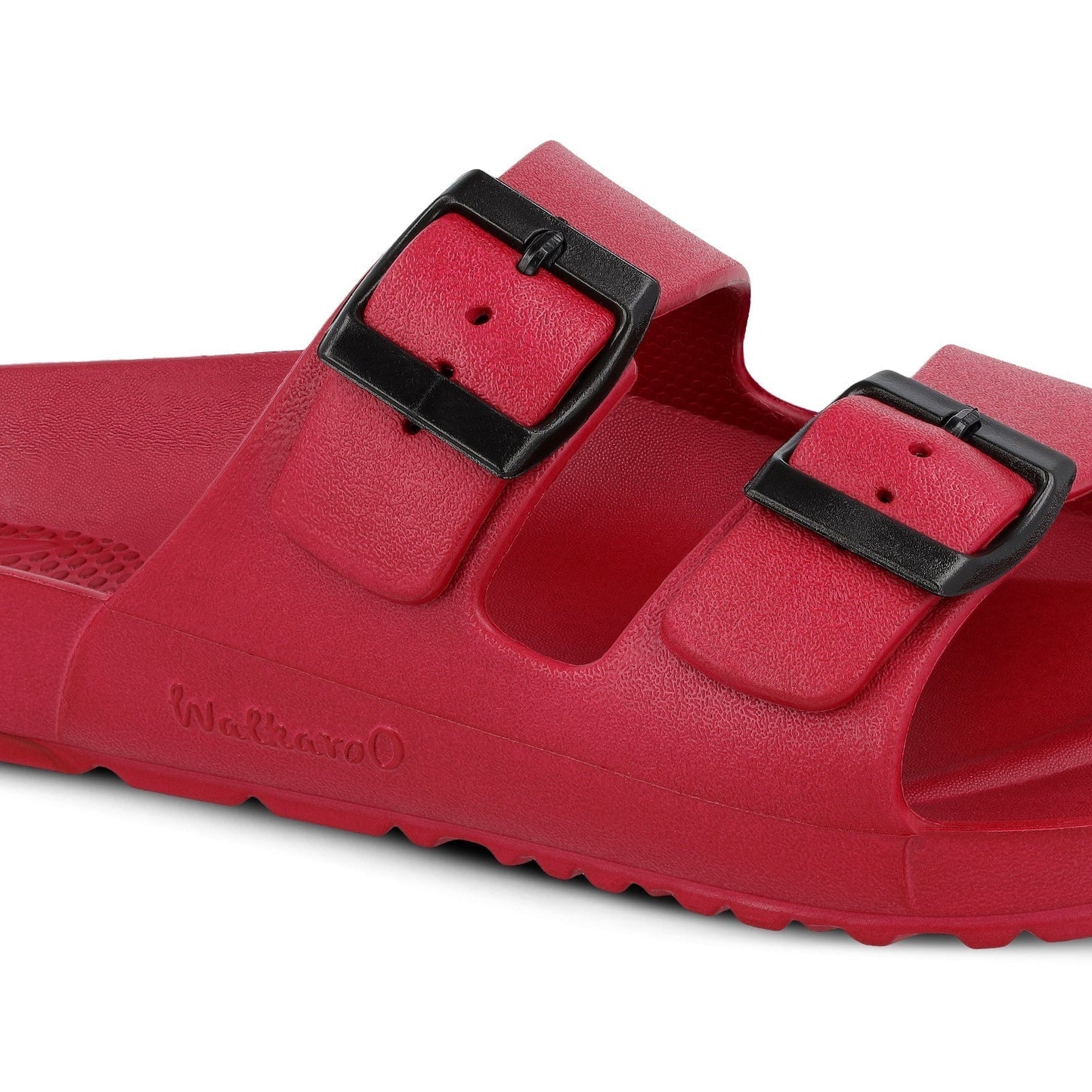 Walkaroo Men Slip On Slide Sandals - WC4808 Maroon - Walkaroo Footwear