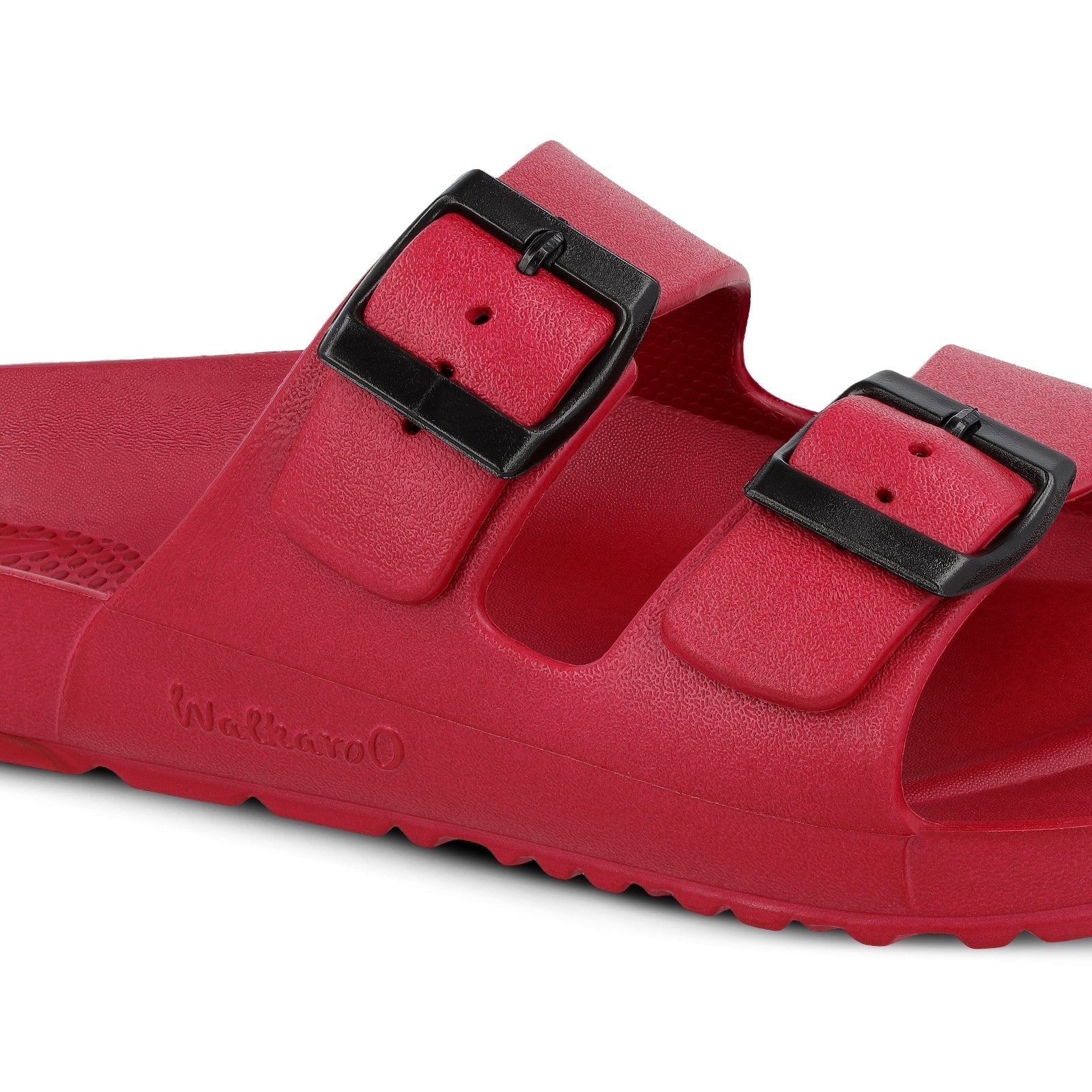 Walkaroo Men Slip On Slide Sandals - WC4808 Maroon - Walkaroo Footwear