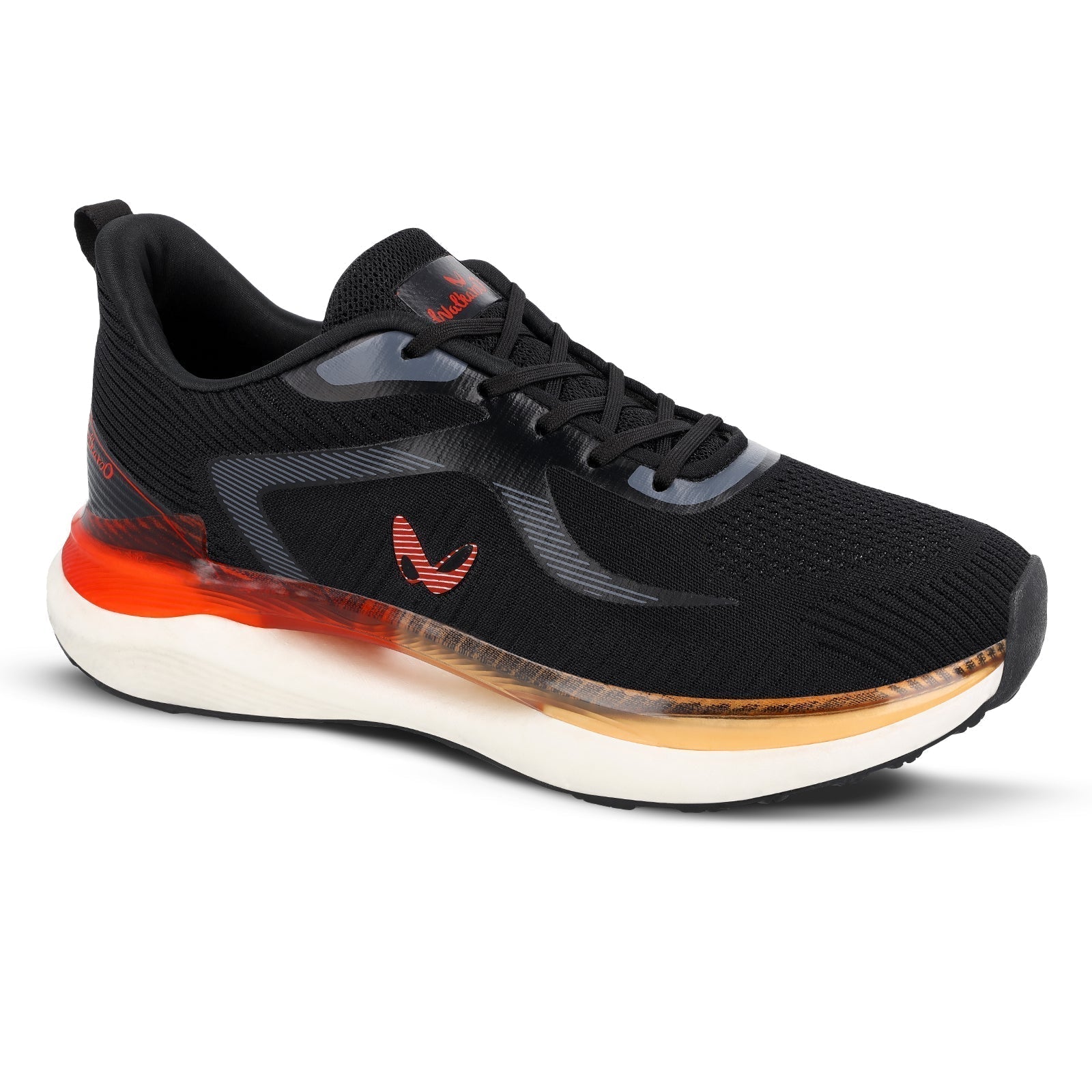 Walkaroo Men Sports Shoe - WS9122 Black Red - Walkaroo Footwear