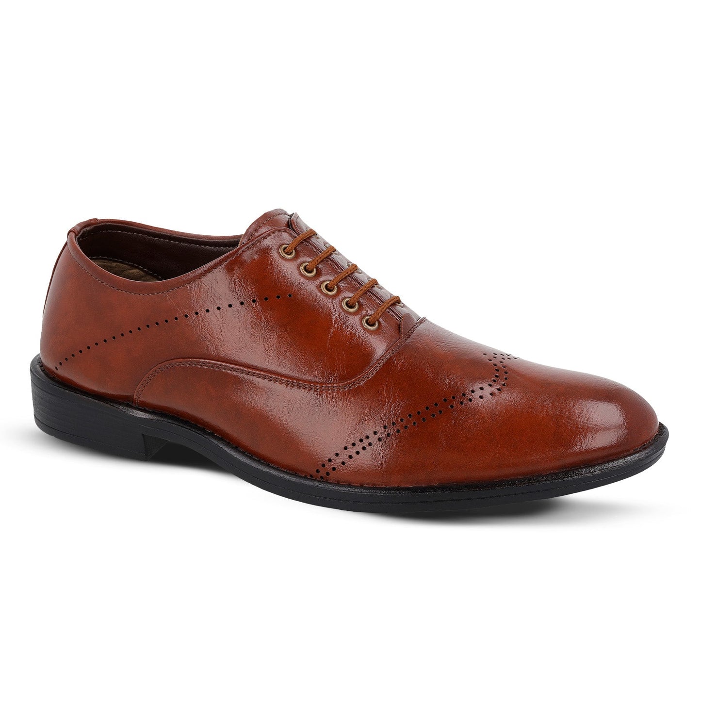Men's Brogue formal Shoes - 17137 Tan