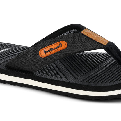 Walkaroo Men Flip Flop - WC4276 Black - Walkaroo Footwear