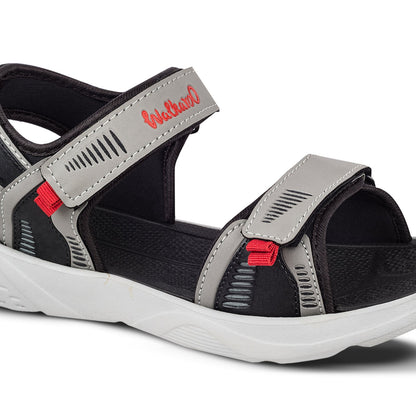 Walkaroo Mens Sandals - WC4375 Black Grey - Walkaroo Footwear