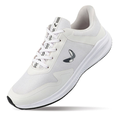 Walkaroo Men Lace-up Training Shoes - WS9063 White - Walkaroo Footwear