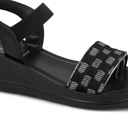 Walkaroo Womens Sandal - BT2731 Black - Walkaroo Footwear