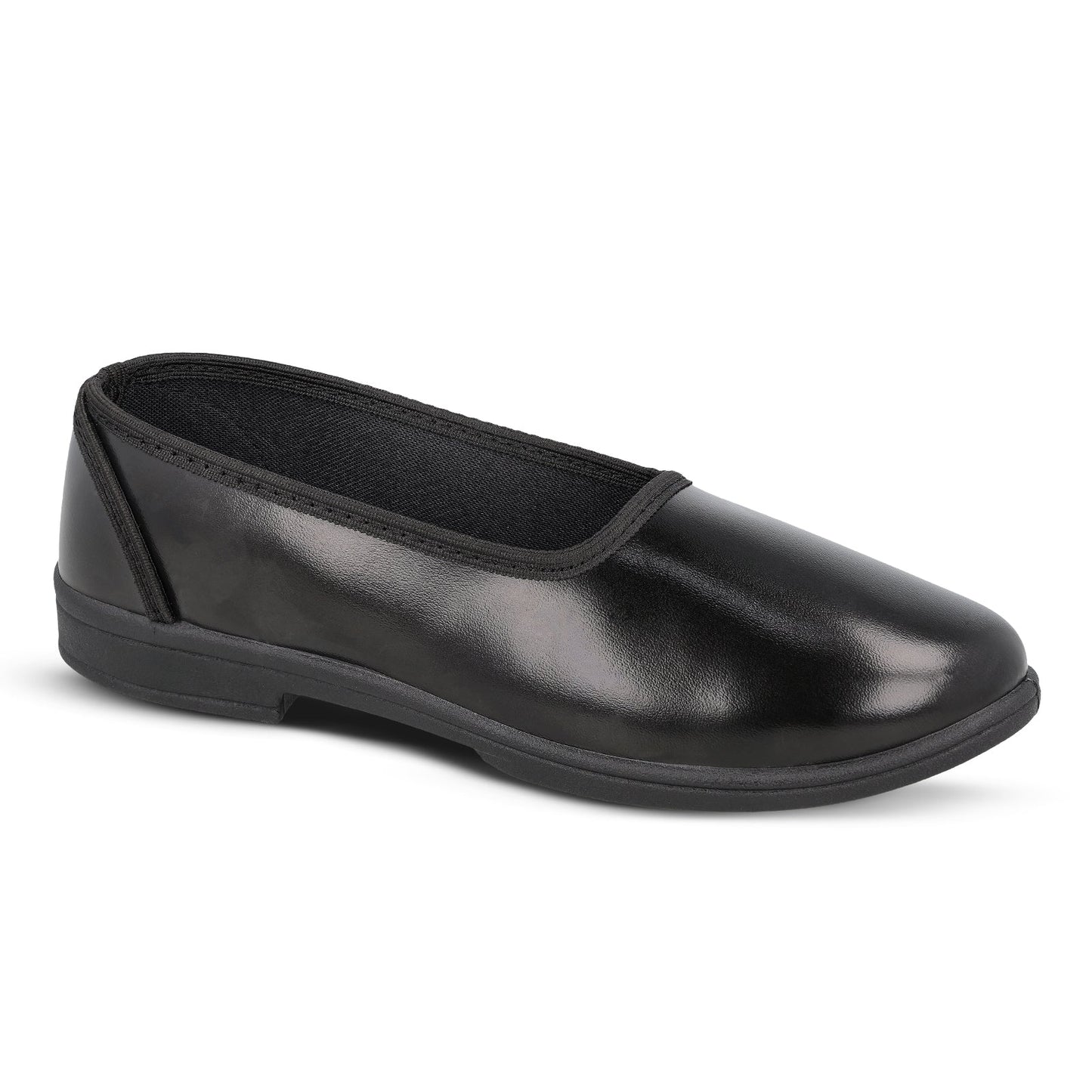 Girls Slip-On school Shoes - WV593 Black