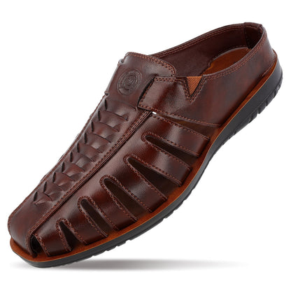 Walkaroo Men Sandal - WG5474 Brown - Walkaroo Footwear