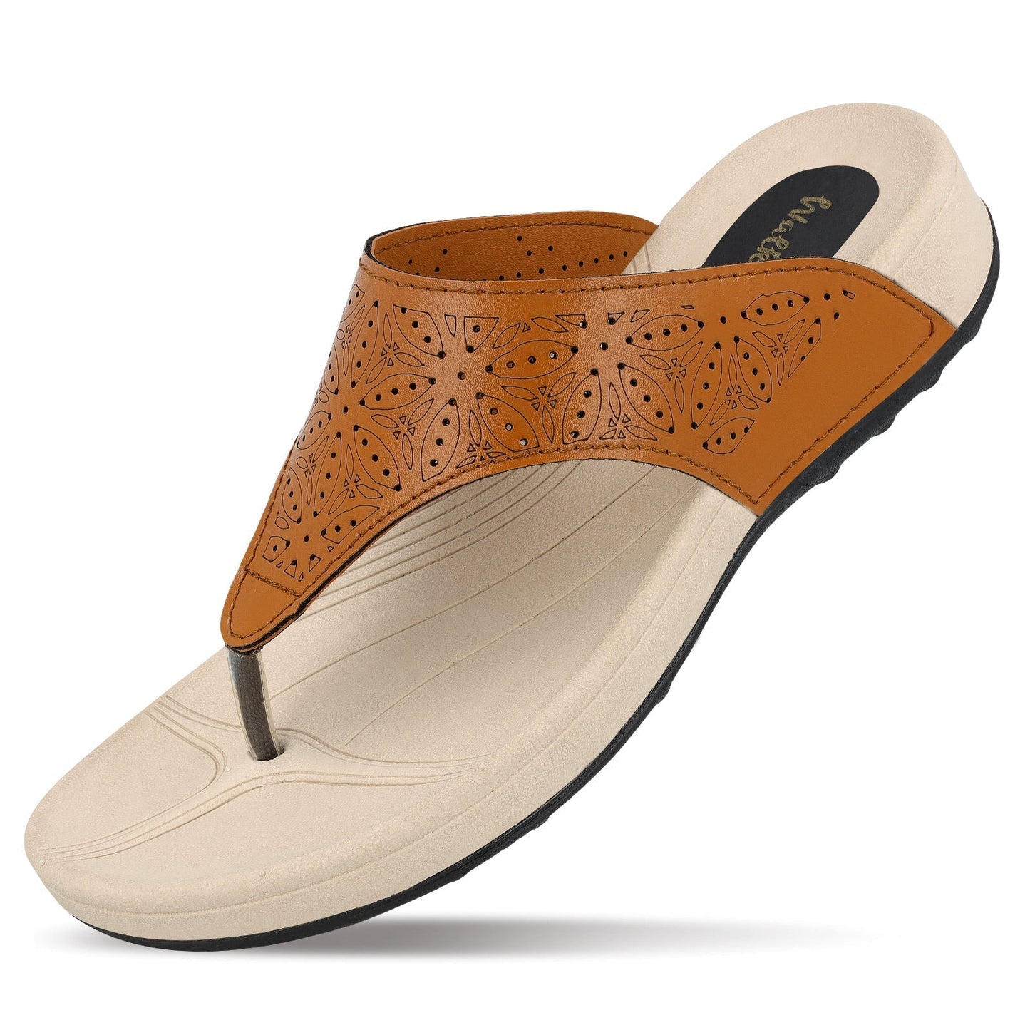 Walkaroo Womens Sandal - WC4981 Tan - Walkaroo Footwear