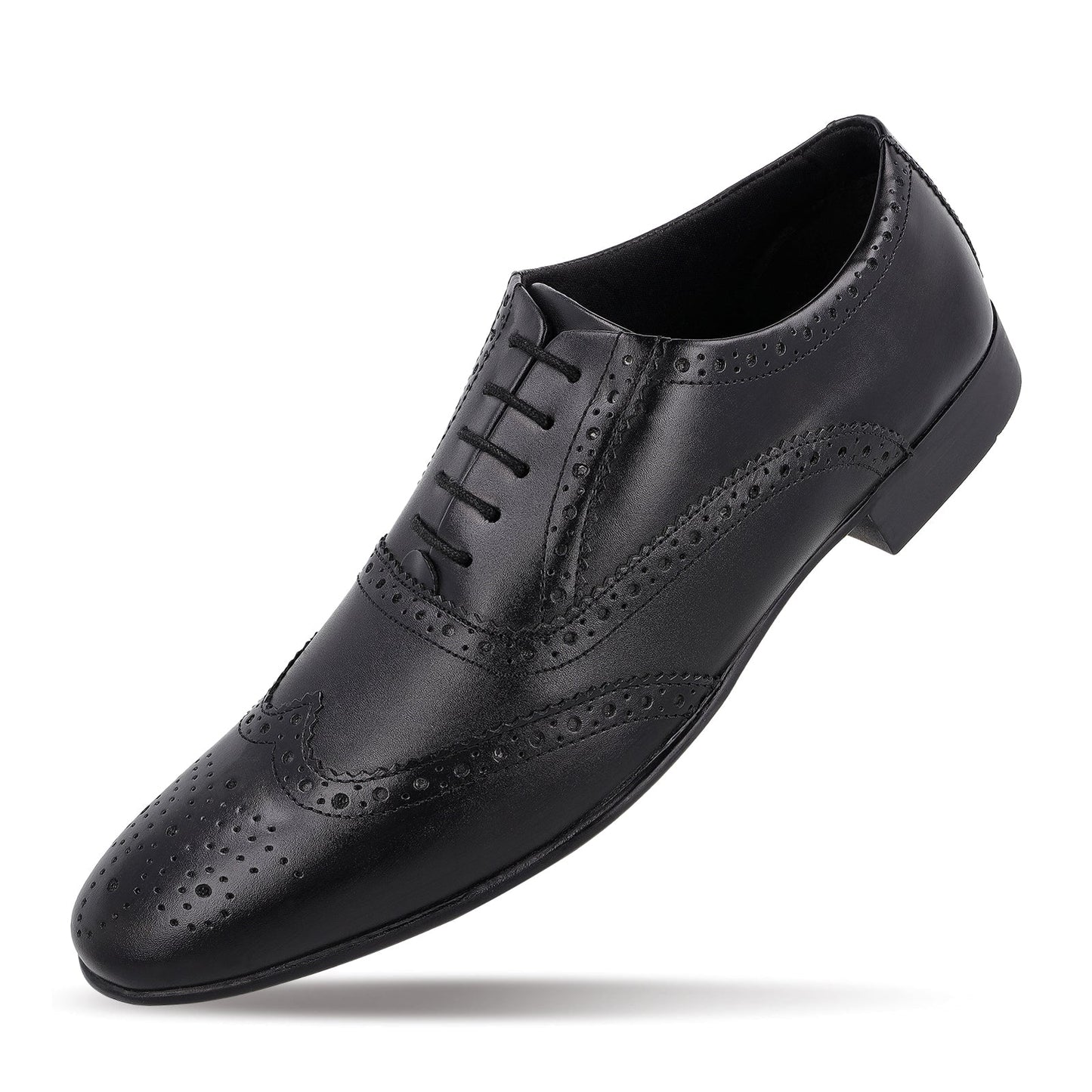 Men's Brogue Leather formals Shoes - WF6055 Black