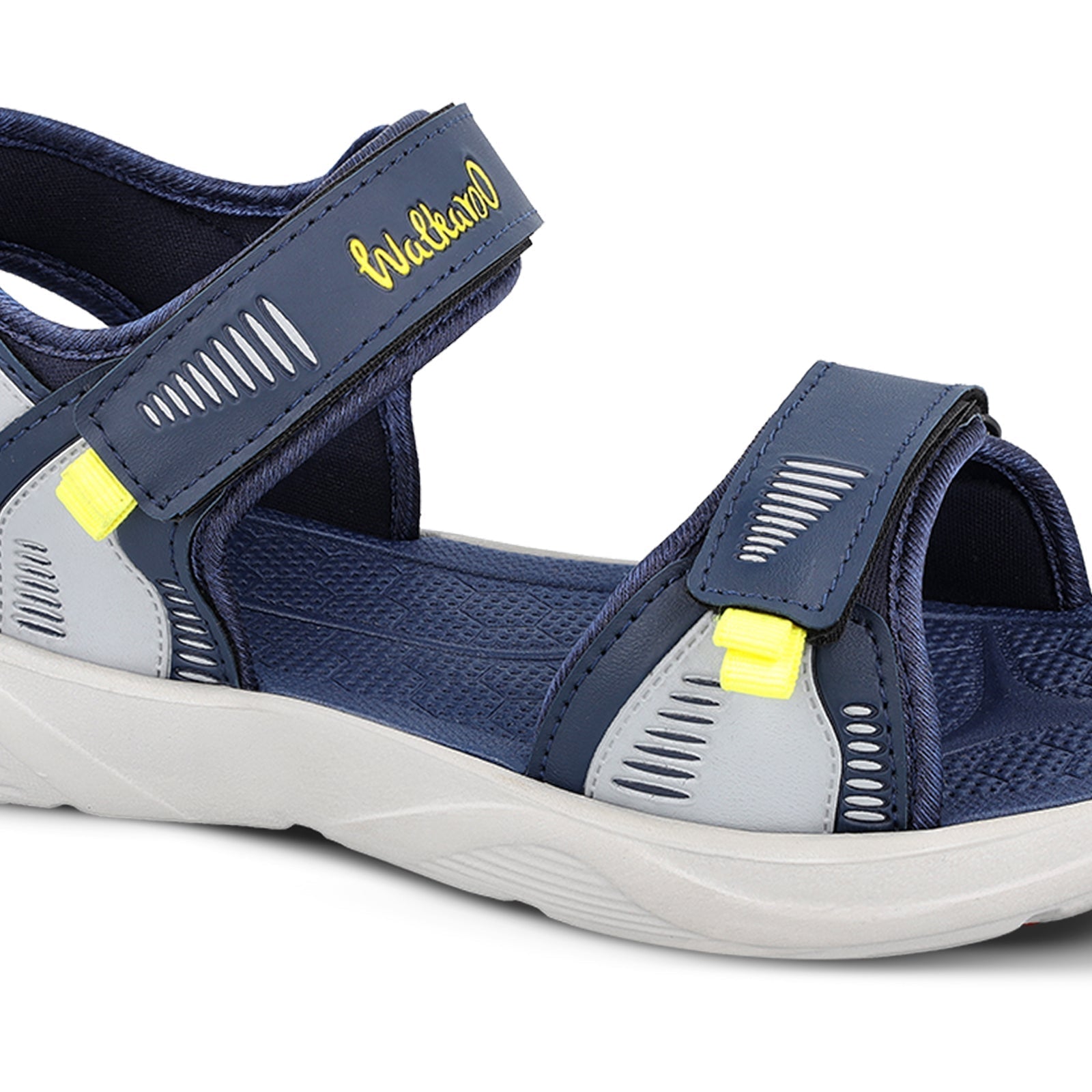 Walkaroo Mens Sandals - WC4375 Navy Blue Grey - Walkaroo Footwear